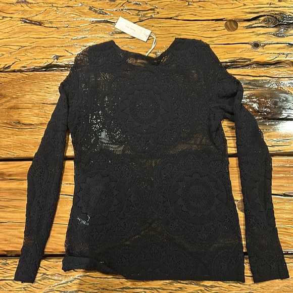 NWT Woman’s Nadya Toto Black Lace Long Sleeve - Size Large - Picture 5 of 6